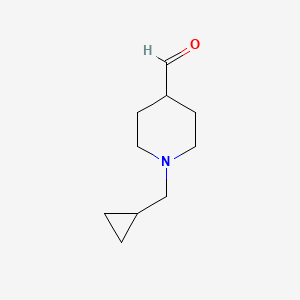 molecular formula C10H17NO B2700994 1-(环丙基甲基)哌啶-4-甲醛 CAS No. 1250887-24-1