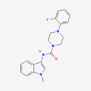 molecular formula C20H21FN4O B2700997 4-(2-fluorophenyl)-N-(1-methyl-1H-indol-3-yl)piperazine-1-carboxamide CAS No. 941927-20-4