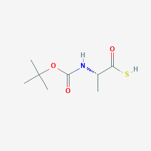 molecular formula C8H15NO3S B2701001 (S)-2-[(tert-Butyloxycarbonyl)amino]propanethioic acid CAS No. 80354-38-7