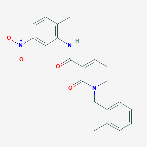 molecular formula C21H19N3O4 B2701002 N-(2-甲基-5-硝基苯基)-1-(2-甲基苯基甲基)-2-氧代-1,2-二氢吡啶-3-甲酰胺 CAS No. 941909-31-5