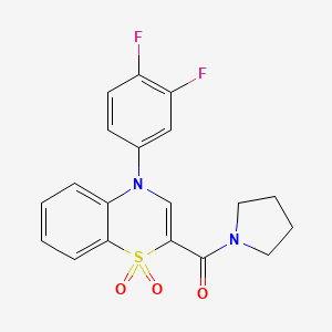 [4-(3,4-difluorophenyl)-1,1-dioxido-4H-1,4-benzothiazin-2-yl](pyrrolidin-1-yl)methanone