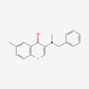 molecular formula C18H17NOS B2701007 3-[Benzyl(methyl)amino]-6-methylthiochromen-4-one CAS No. 895798-54-6