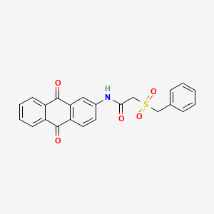 molecular formula C23H17NO5S B2701020 2-(benzylsulfonyl)-N-(9,10-dioxo-9,10-dihydroanthracen-2-yl)acetamide CAS No. 923460-14-4