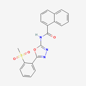 N-(5-(2-(methylsulfonyl)phenyl)-1,3,4-oxadiazol-2-yl)-1-naphthamide