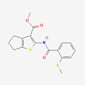 methyl 2-(2-(methylthio)benzamido)-5,6-dihydro-4H-cyclopenta[b]thiophene-3-carboxylate
