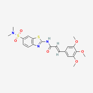 (E)-N-(6-(N,N-dimethylsulfamoyl)benzo[d]thiazol-2-yl)-3-(3,4,5-trimethoxyphenyl)acrylamide