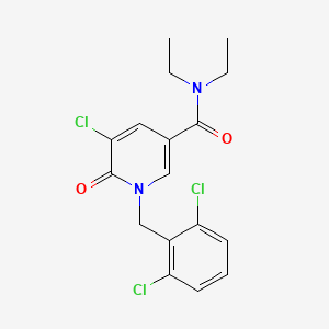 molecular formula C17H17Cl3N2O2 B2701029 5-chloro-1-(2,6-dichlorobenzyl)-N,N-diethyl-6-oxo-1,6-dihydro-3-pyridinecarboxamide CAS No. 339024-04-3