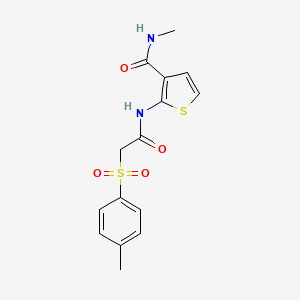 molecular formula C15H16N2O4S2 B2701036 N-methyl-2-(2-tosylacetamido)thiophene-3-carboxamide CAS No. 895453-22-2