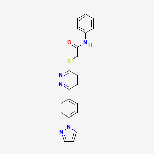 N-phenyl-2-[6-(4-pyrazol-1-ylphenyl)pyridazin-3-yl]sulfanylacetamide