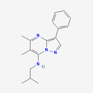 N-isobutyl-5,6-dimethyl-3-phenylpyrazolo[1,5-a]pyrimidin-7-amine