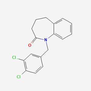 molecular formula C17H15Cl2NO B2701044 1-(3,4-二氯苯甲基)-1,3,4,5-四氢-2H-1-苯并噁唑啉-2-酮 CAS No. 303988-02-5