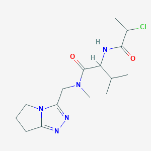 2-(2-Chloropropanoylamino)-N-(6,7-dihydro-5H-pyrrolo[2,1-c][1,2,4]triazol-3-ylmethyl)-N,3-dimethylbutanamide