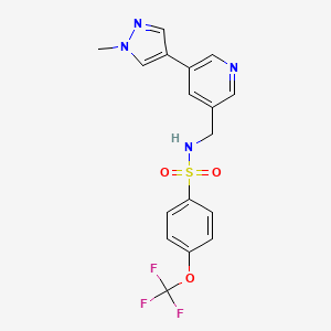 N-((5-(1-methyl-1H-pyrazol-4-yl)pyridin-3-yl)methyl)-4-(trifluoromethoxy)benzenesulfonamide