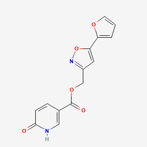 (5-(Furan-2-yl)isoxazol-3-yl)methyl 6-oxo-1,6-dihydropyridine-3-carboxylate