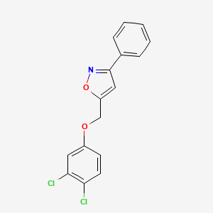 molecular formula C16H11Cl2NO2 B2701079 5-[(3,4-Dichlorophenoxy)methyl]-3-phenylisoxazole CAS No. 478066-22-7
