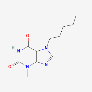 molecular formula C11H16N4O2 B2701080 3-Methyl-7-pentylpurine-2,6-dione CAS No. 137003-08-8