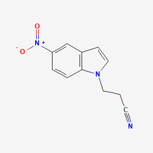 molecular formula C11H9N3O2 B2701083 3-(5-硝基吲哚-1-基)丙腈 CAS No. 38178-83-5
