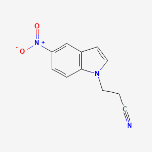 molecular formula C11H9N3O2 B2701083 3-(5-nitro-1H-indol-1-yl)propanenitrile CAS No. 38178-83-5