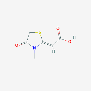 molecular formula C6H7NO3S B2701086 Acetic acid, (3-methyl-4-oxo-2-thiazolidinylidene)-, (Z)-(9CI) CAS No. 26386-18-5
