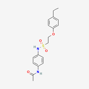 molecular formula C18H22N2O4S B2701088 N-(4-(2-(4-乙基苯氧基)乙基磺胺基)苯基)乙酰胺 CAS No. 1351611-69-2