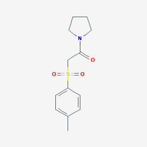 molecular formula C13H17NO3S B270109 1-{[(4-Methylphenyl)sulfonyl]acetyl}pyrrolidine 