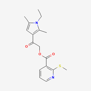 molecular formula C17H20N2O3S B2701095 [2-(1-Ethyl-2,5-dimethylpyrrol-3-yl)-2-oxoethyl] 2-methylsulfanylpyridine-3-carboxylate CAS No. 877043-38-4