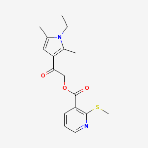 molecular formula C17H20N2O3S B2701095 [2-(1-乙基-2,5-二甲基吡咯-3-基)-2-氧代乙基] 2-甲硫基吡啶-3-甲酸酯 CAS No. 877043-38-4