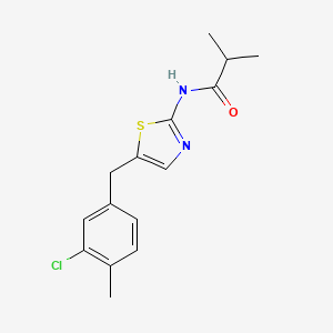 molecular formula C15H17ClN2OS B2701097 N-[5-(3-氯-4-甲基苯基)-1,3-噻唑-2-基]-2-甲基丙酰胺 CAS No. 878669-31-9