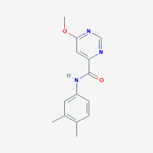 molecular formula C14H15N3O2 B2701102 N-(3,4-dimethylphenyl)-6-methoxypyrimidine-4-carboxamide CAS No. 2034361-88-9