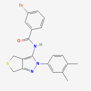 molecular formula C20H18BrN3OS B2701109 3-bromo-N-[2-(3,4-dimethylphenyl)-4,6-dihydrothieno[3,4-c]pyrazol-3-yl]benzamide CAS No. 681269-18-1