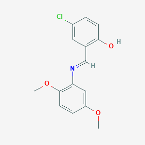 4-chloro-2-{(E)-[(2,5-dimethoxyphenyl)imino]methyl}phenol