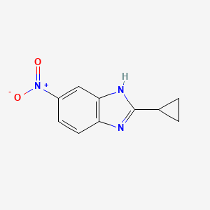 molecular formula C10H9N3O2 B2701119 2-cyclopropyl-5-nitro-1H-1,3-benzodiazole CAS No. 51758-97-5