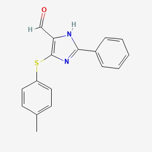 5-[(4-methylphenyl)sulfanyl]-2-phenyl-1H-imidazole-4-carbaldehyde