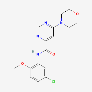 molecular formula C16H17ClN4O3 B2701135 N-(5-chloro-2-methoxyphenyl)-6-morpholinopyrimidine-4-carboxamide CAS No. 1901044-35-6