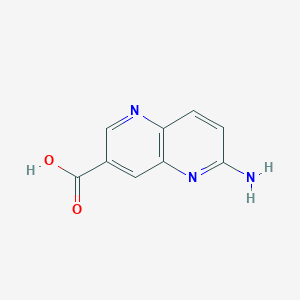 molecular formula C9H7N3O2 B2701156 6-氨基-1,5-萘啶-3-羧酸 CAS No. 1508966-07-1
