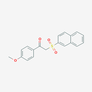 molecular formula C19H16O4S B270116 1-(4-Methoxyphenyl)-2-(2-naphthylsulfonyl)ethanone 