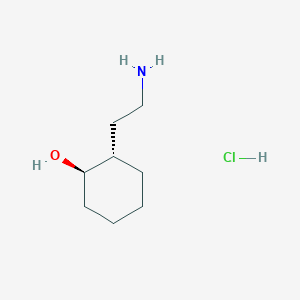 molecular formula C8H18ClNO B2701196 (1R,2S)-2-(2-氨基乙基)环己烷-1-醇;盐酸盐 CAS No. 1071565-35-9