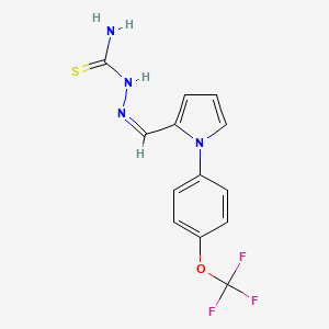 molecular formula C13H11F3N4OS B2701201 [(Z)-({1-[4-(trifluoromethoxy)phenyl]-1H-pyrrol-2-yl}methylidene)amino]thiourea CAS No. 551921-76-7