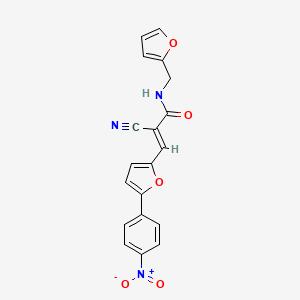 (2E)-2-cyano-N-(furan-2-ylmethyl)-3-[5-(4-nitrophenyl)furan-2-yl]prop-2-enamide