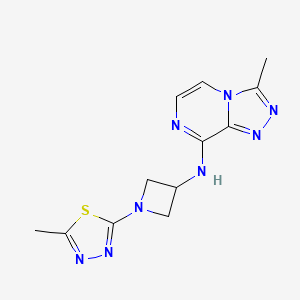 3-Methyl-N-[1-(5-methyl-1,3,4-thiadiazol-2-yl)azetidin-3-yl]-[1,2,4]triazolo[4,3-a]pyrazin-8-amine