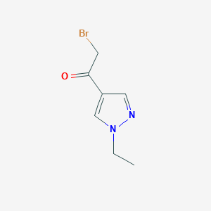 molecular formula C7H9BrN2O B2701210 2-溴-1-(1-乙基-1H-吡唑-4-基)乙酮 CAS No. 1623018-75-6