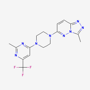 2-Methyl-4-(4-{3-methyl-[1,2,4]triazolo[4,3-b]pyridazin-6-yl}piperazin-1-yl)-6-(trifluoromethyl)pyrimidine