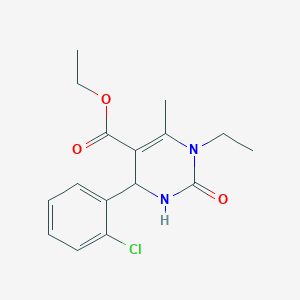 Ethyl 4-(2-chlorophenyl)-1-ethyl-6-methyl-2-oxo-1,2,3,4-tetrahydropyrimidine-5-carboxylate