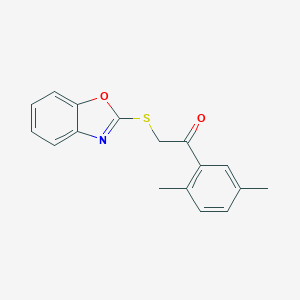 molecular formula C17H15NO2S B270124 2-(1,3-Benzoxazol-2-ylsulfanyl)-1-(2,5-dimethylphenyl)ethanone 