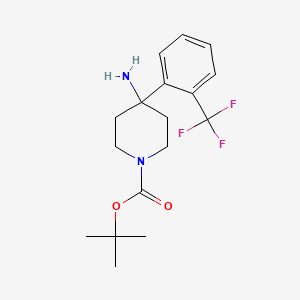 Tert-butyl 4-amino-4-[2-(trifluoromethyl)phenyl]piperidine-1-carboxylate