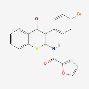 molecular formula C20H12BrNO3S B2701245 N-(3-(4-溴苯基)-4-氧代-4H-噻吩并-2-基)呋喃-2-羧酰胺 CAS No. 883967-25-7