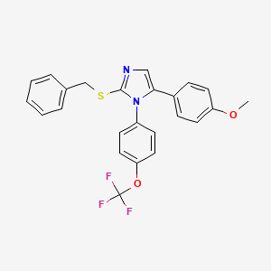 2-(benzylthio)-5-(4-methoxyphenyl)-1-(4-(trifluoromethoxy)phenyl)-1H-imidazole