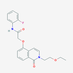 2-[2-(2-ethoxyethyl)-1-oxoisoquinolin-5-yl]oxy-N-(2-fluorophenyl)acetamide