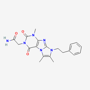 2-(1,6,7-trimethyl-2,4-dioxo-8-phenethyl-1H-imidazo[2,1-f]purin-3(2H,4H,8H)-yl)acetamide