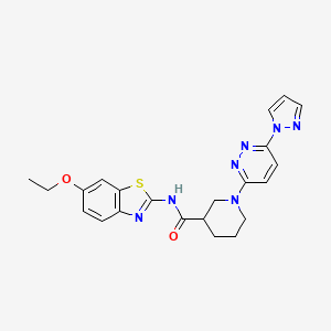 1-(6-(1H-pyrazol-1-yl)pyridazin-3-yl)-N-(6-ethoxybenzo[d]thiazol-2-yl)piperidine-3-carboxamide